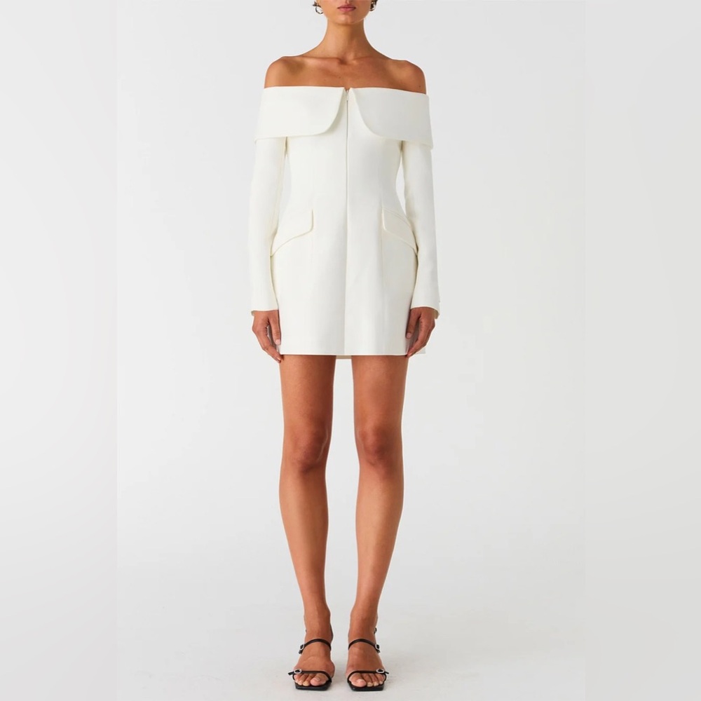 MISHA Molly Mini Dress in Ivory